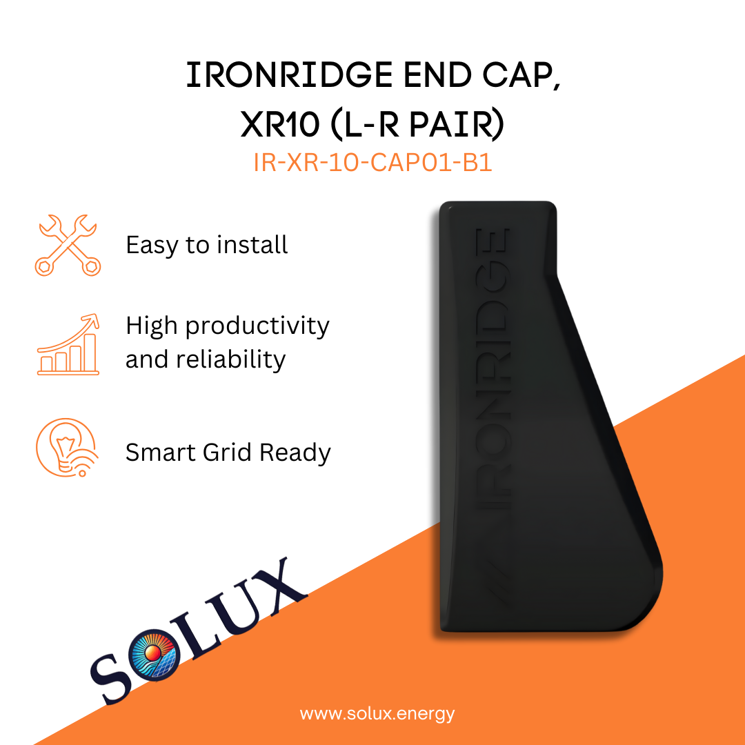 This is an image of Rail End Caps, Ironridge End Cap, XR10 (L-R Pair)